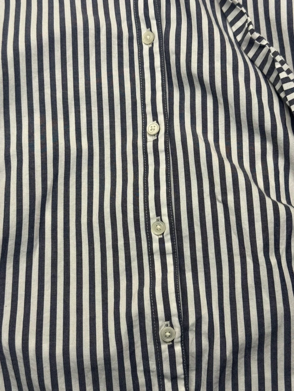 J.Crew Striped Button-Up Shirt Women XS Navy White